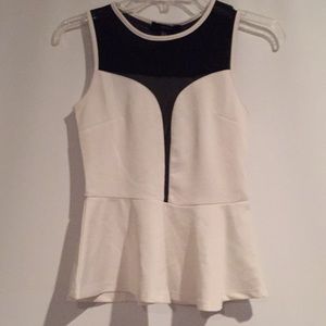 Black and white blouse